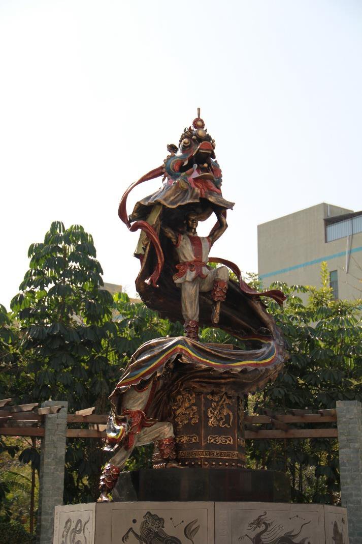 Qilin Park Scene Sculpture